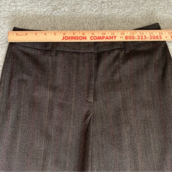 Rafaella Classic Brown Dress Pants with a thin Red and Orange Stripe ~ Size 10 - Picture 5 of 13